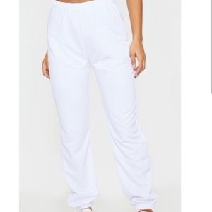 White Pretty little thing Sweat pants never worn